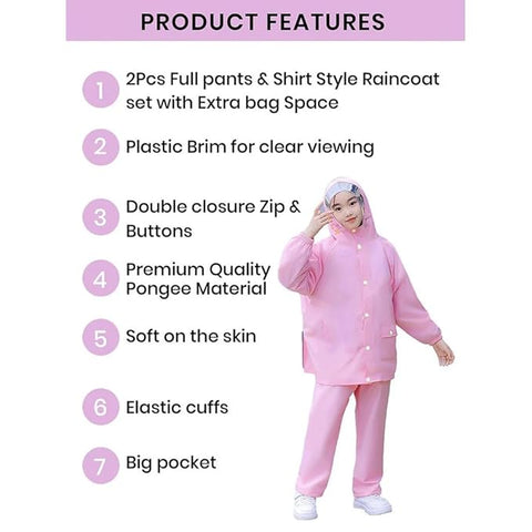 Kids EVA Rainsuit Hooded Jacket & Pant Set