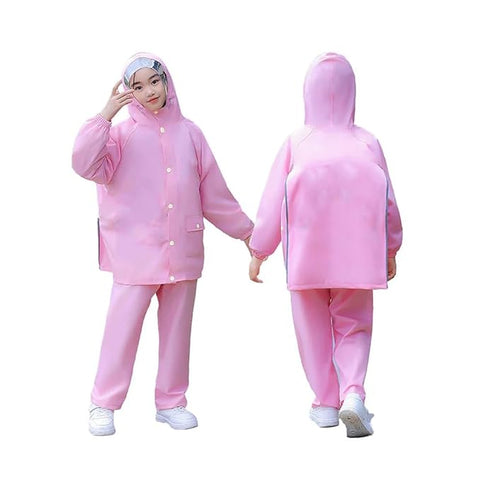 Kids EVA Rainsuit Hooded Jacket & Pant Set
