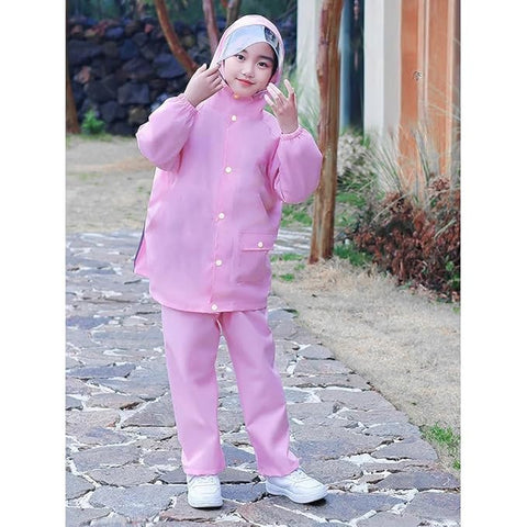 Kids EVA Rainsuit Hooded Jacket & Pant Set