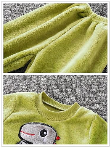 Kids Dino Print Winter Daily-wear 2-Piece Set