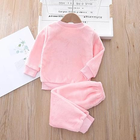 Kids Dino Print Winter Daily-wear 2-Piece Set