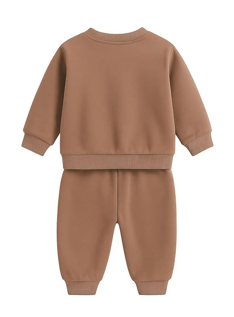 Kids Dino Print Winter Daily-wear 2-Piece Set