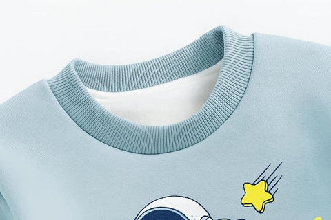 Kids Dino Print Winter Daily-wear 2-Piece Set