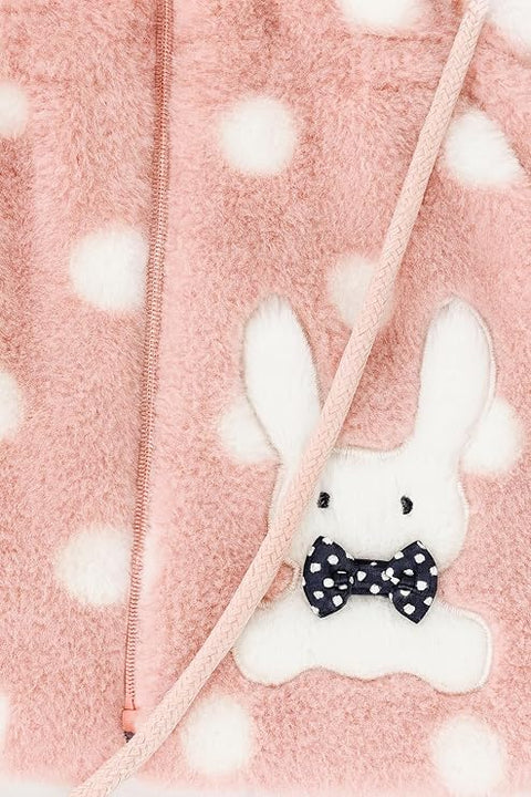 Wool Fur Warm Winter Outerwear Hooded Baby Jacket Coat with Soft Plush Teddy Bear Bag