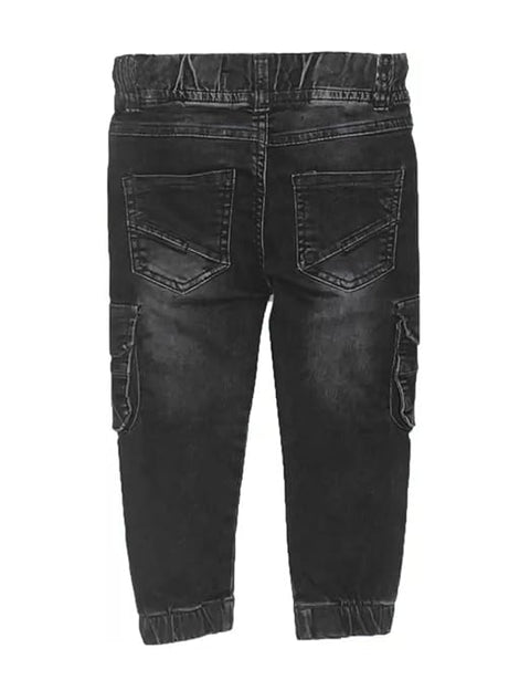 Kid's Trendy Cool Washed Casual Denim Jeans Pant with Elasticated Waistband