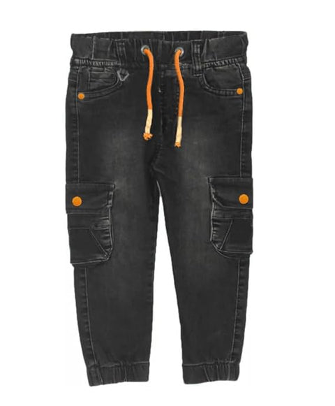 Kid's Trendy Cool Washed Casual Denim Jeans Pant with Elasticated Waistband