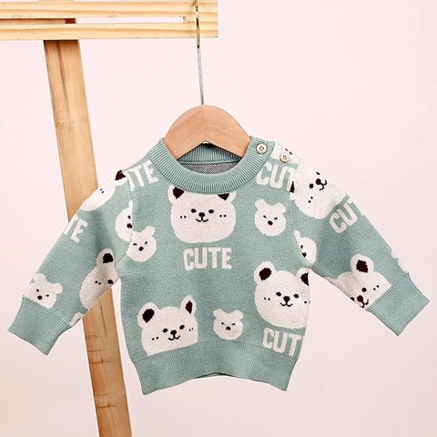 Kids Panda Knitted Warm Wool Winter Pullover Sweater