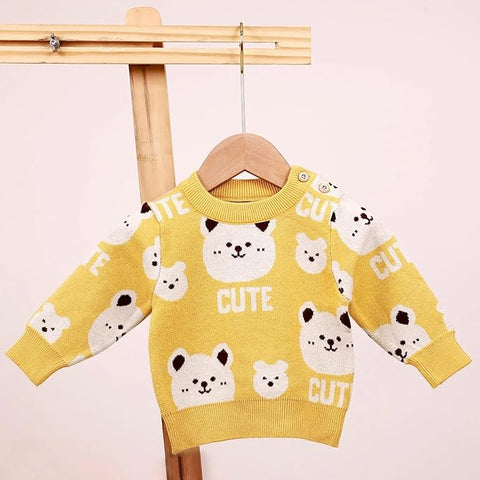 Kids Panda Knitted Warm Wool Winter Pullover Sweater