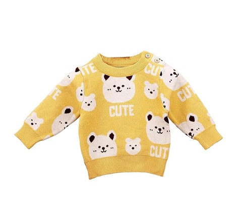 Kids Panda Knitted Warm Wool Winter Pullover Sweater
