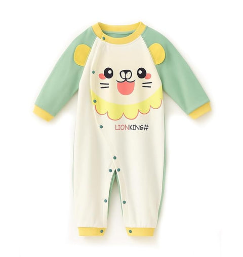 Kids Long Sleeve Animal Print Romper Jumpsuit