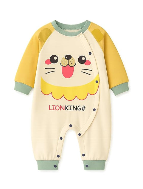 Kids Long Sleeve Animal Print Romper Jumpsuit