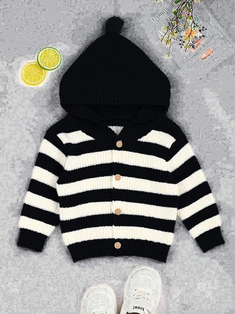 Kid's Full Sleeve Elephant Design Flat Knit Winter Woollen Sweater