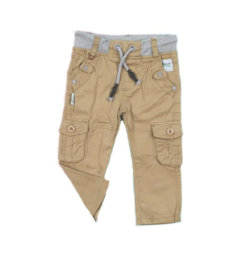 Kid's 6 Pocket Cotton Cargo Jogger Pants for Infant Toddler Boys and Girls
