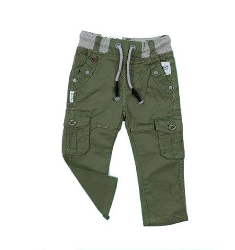 Kid's 6 Pocket Cotton Cargo Jogger Pants for Infant Toddler Boys and Girls