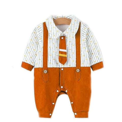 Baby Boy Formal Footless Romper