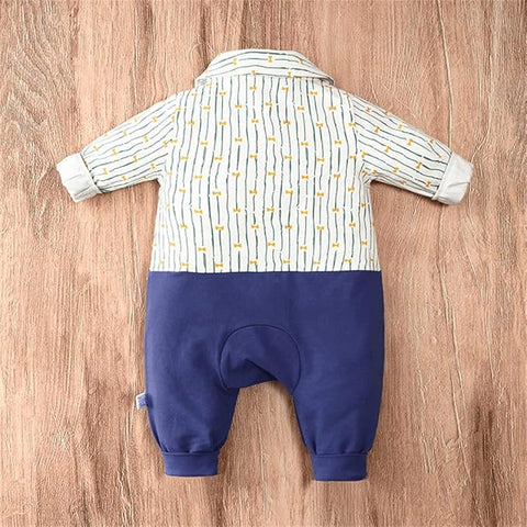 Baby Boy Formal Footless Romper
