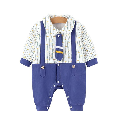 Baby Boy Formal Footless Romper