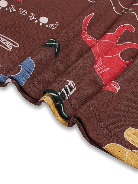 Kids Multicolour Dinosaur Print pyjama Set