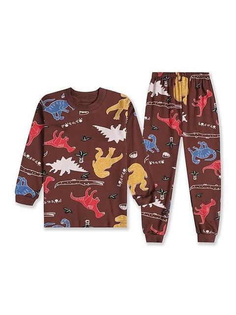 Kids Multicolour Dinosaur Print pyjama Set