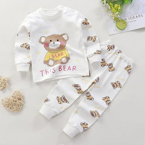 Kids Cute Bear Printed Pyjama Set