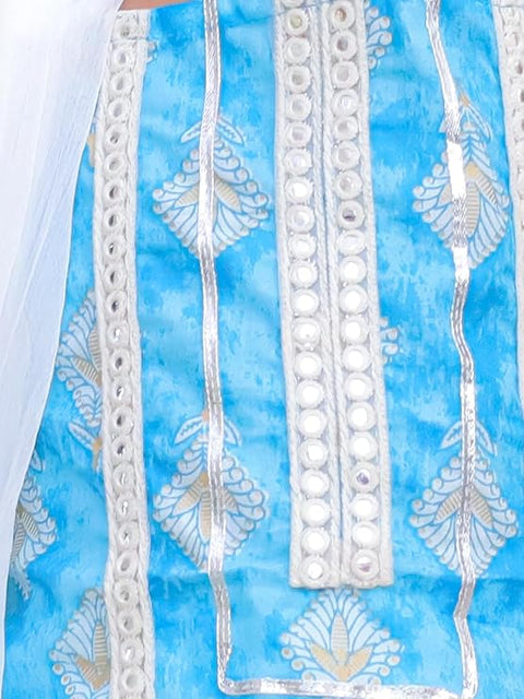Blue Cotton Ethnic Kurta & Pyjama / Salwar Suit Traditional Dress for Boys & Girls