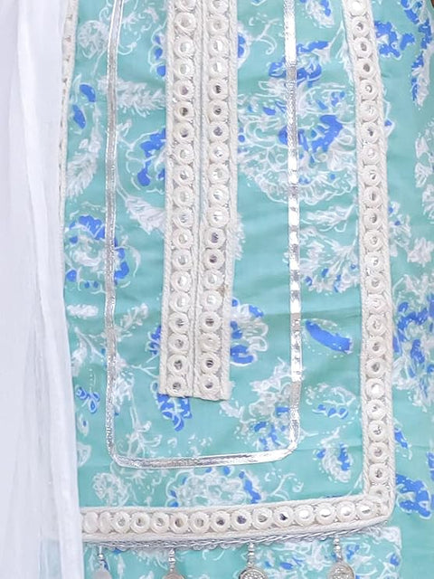 Sea-Green Cotton Ethnic Kurta & Pyjama / Salwar Suit Traditional Dress for Boys & Girls