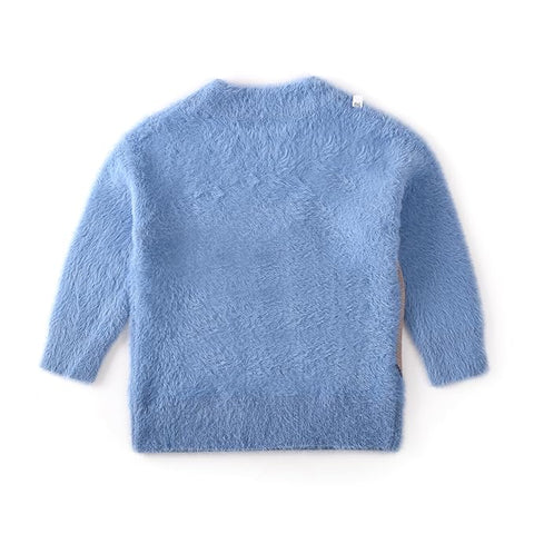 Kid's Bear Cartoon Soft Fur Woolen Winter Sweater Pullover for Boys & Girls