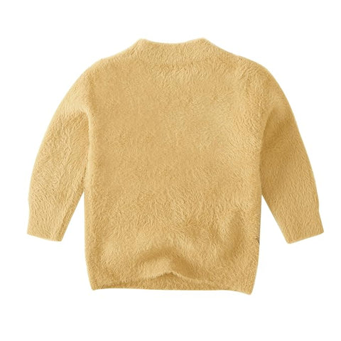 Kid's Bear Cartoon Soft Fur Woolen Winter Sweater Pullover for Boys & Girls
