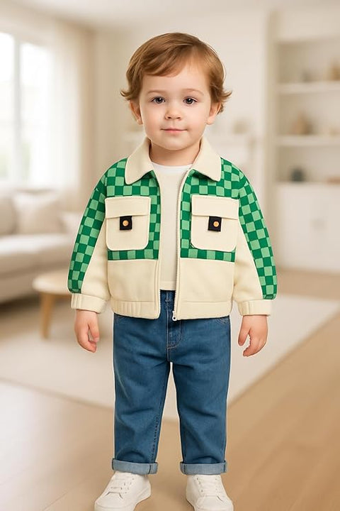 Kids Full Sleeve Winter Warm Quilted Zipper Jacket for Boys & Girls 1 to 5 Years
