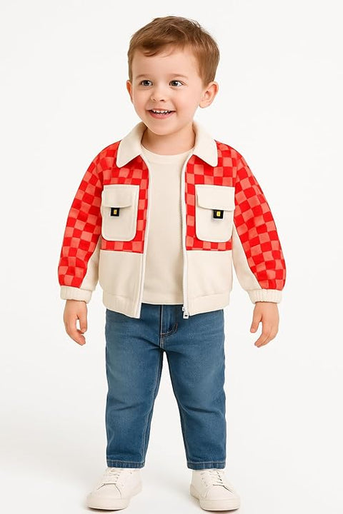 Kids Full Sleeve Winter Warm Quilted Zipper Jacket for Boys & Girls 1 to 5 Years
