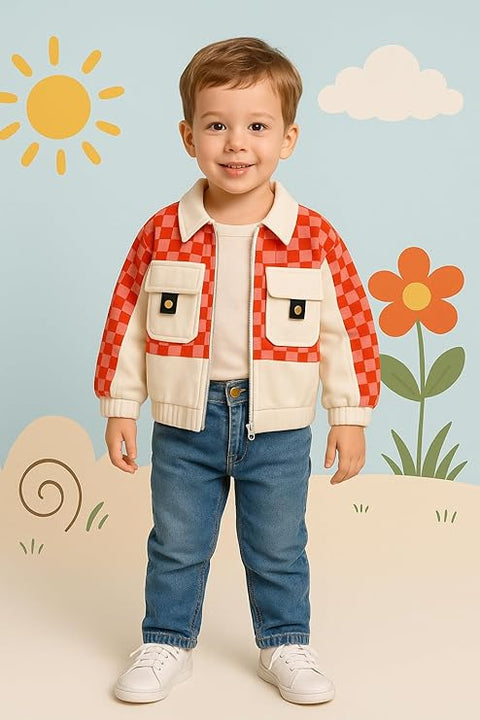 Kids Full Sleeve Winter Warm Quilted Zipper Jacket for Boys & Girls 1 to 5 Years