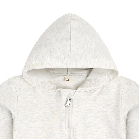 Jungle Print Pre-Winter Cotton Front Open Zipper Sweatshirt Hoodie for Kids