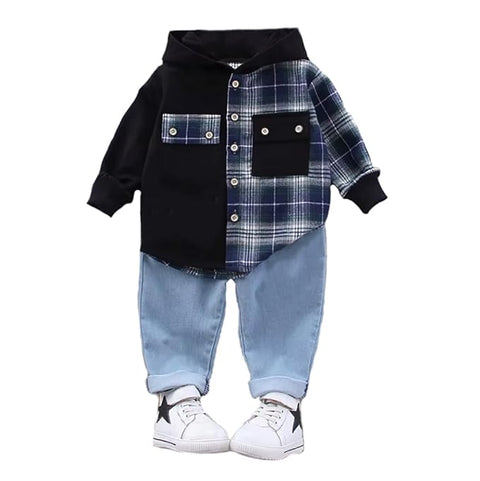 Kids Full Sleeve Shirt Jeans Pant Party Dress for Boys