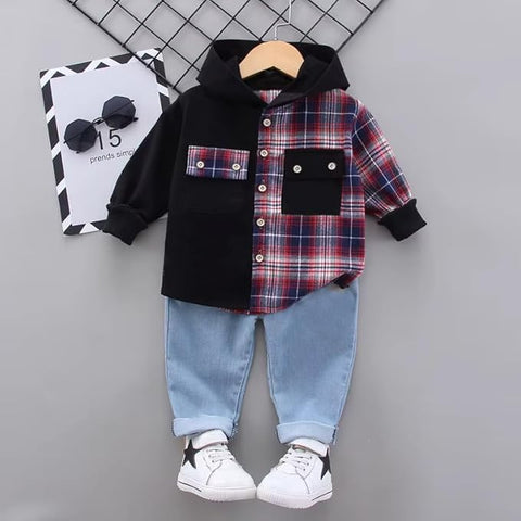 Kids Full Sleeve Shirt Jeans Pant Party Dress for Boys