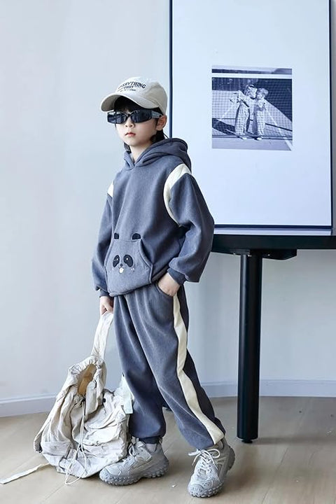 Kids Panda Hoodie Winter Set