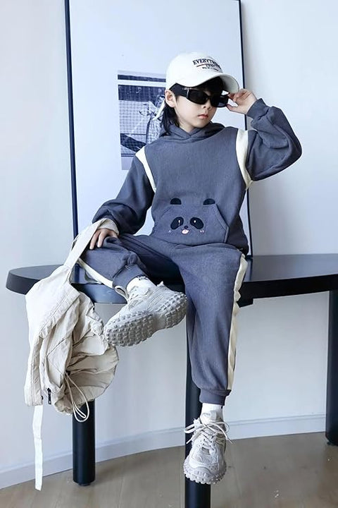 Kids Panda Hoodie Winter Set