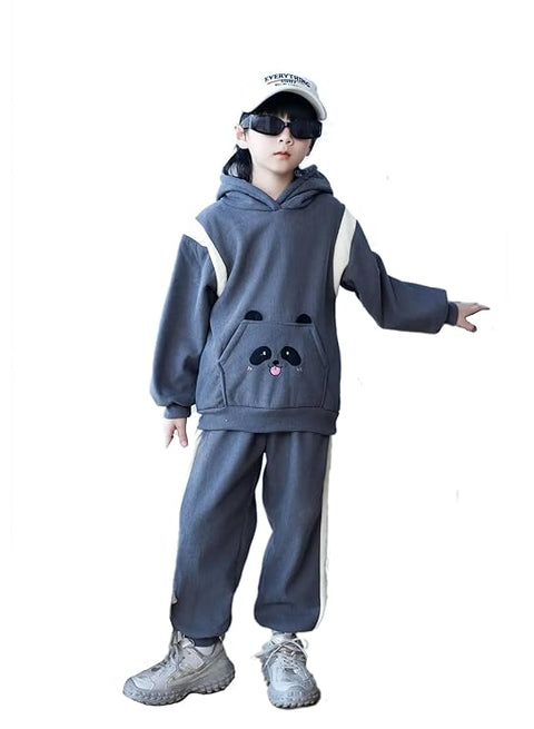 Kids Panda Hoodie Winter Set