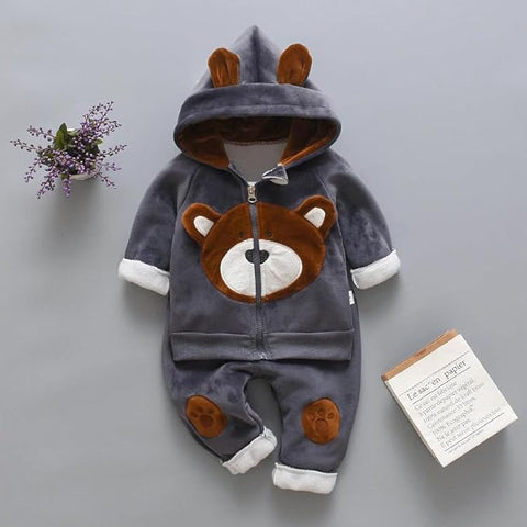 Kids 2-Piece Bear Hooded Winter Set