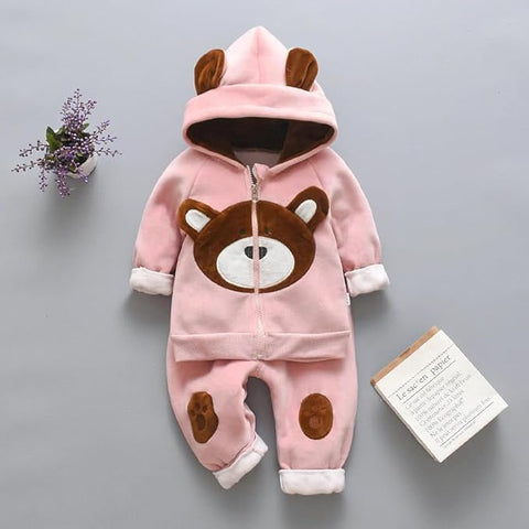 Kids 2-Piece Bear Hooded Winter Set
