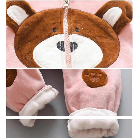 Kids 2-Piece Bear Hooded Winter Set