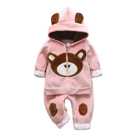 Kids 2-Piece Bear Hooded Winter Set