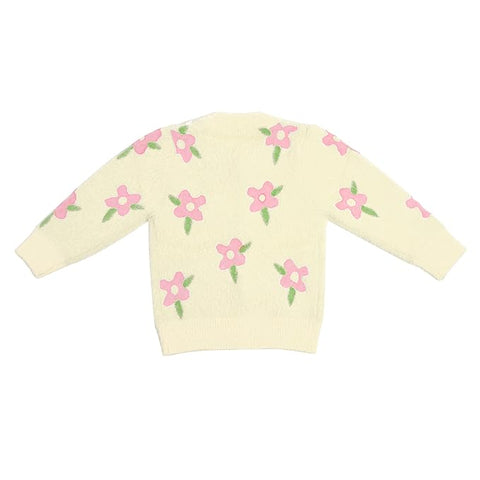 Knitted Woolen Warm Full Sleeve Sweater Cardigan - Soft Furry Cardigan for Girls