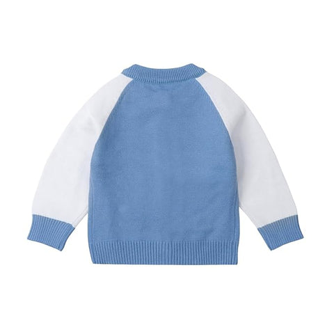 Kid's Cartoon Bear Knitted Warm Woolen Sweater Tshirt and Joggers Pant Winter Co-ord Set