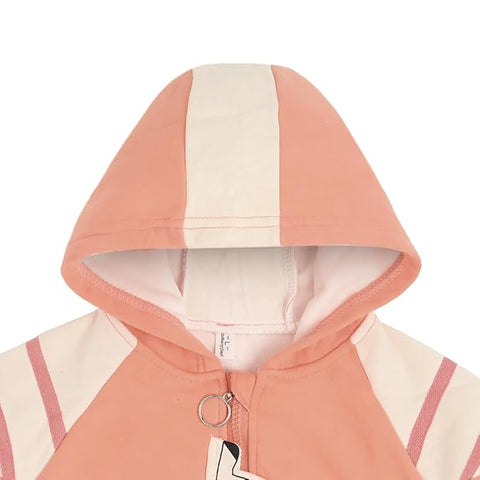 Kid's Winter Warm Fleece Front Open Zipper Hoodie Sweatshirt Jacket