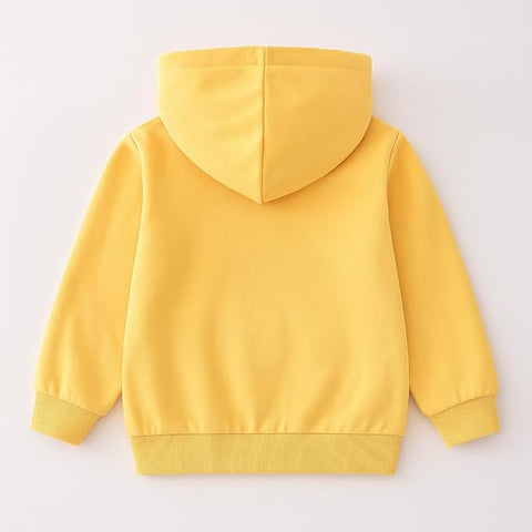 Kid's Winter Warm Fleece Front Open Zipper Hoodie Sweatshirt Jacket