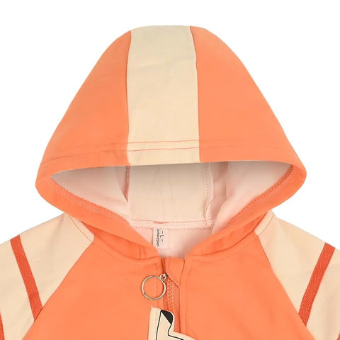 Kid's Winter Warm Fleece Front Open Zipper Hoodie Sweatshirt Jacket