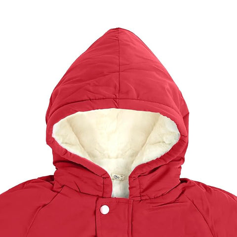 Space Astronaut Kid's Quilted Winter Warm Hood Jacket Coat Bomber Puffer Jacket with LED light Astronaut Patch
