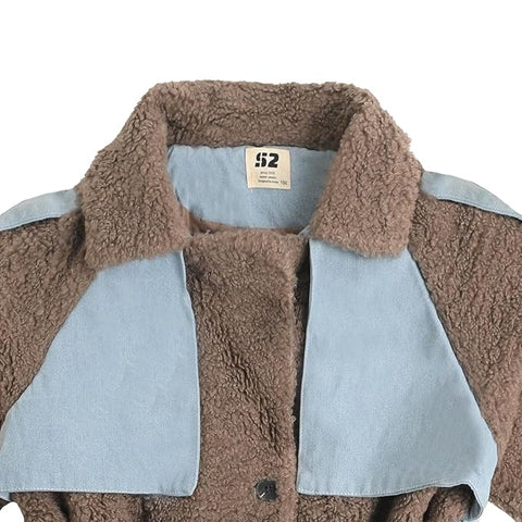 Warm Fur Woolen Winter Party Long Overcoat Jacket