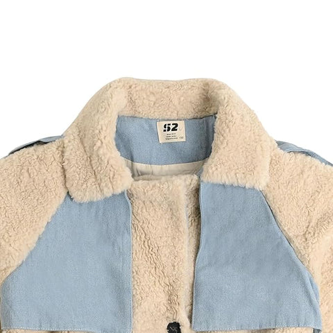 Warm Fur Woolen Winter Party Long Overcoat Jacket