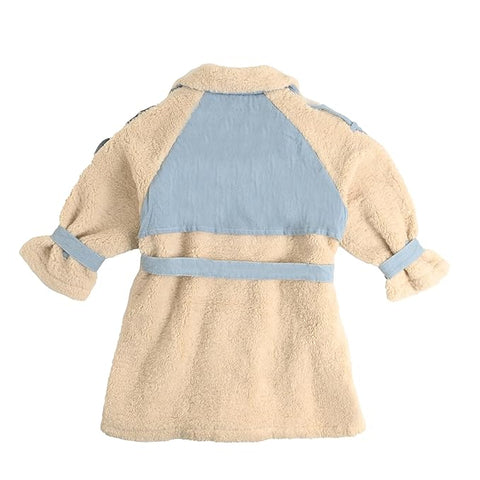 Warm Fur Woolen Winter Party Long Overcoat Jacket